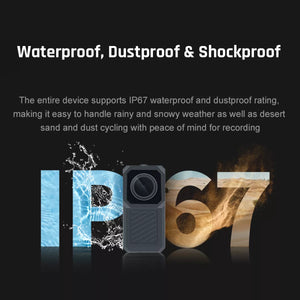 Dashcam Moto R1 IP67 - Étanche, anti-poussière et résistant aux chocs pour toutes conditions météo