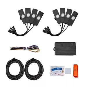 Radar de recul Android R801 Aoocci - Contenu complet 8 capteurs boîtier câbles accessoires