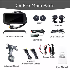 Composants principaux caméra C6 Pro écran caméras capteurs TPMS accessoires