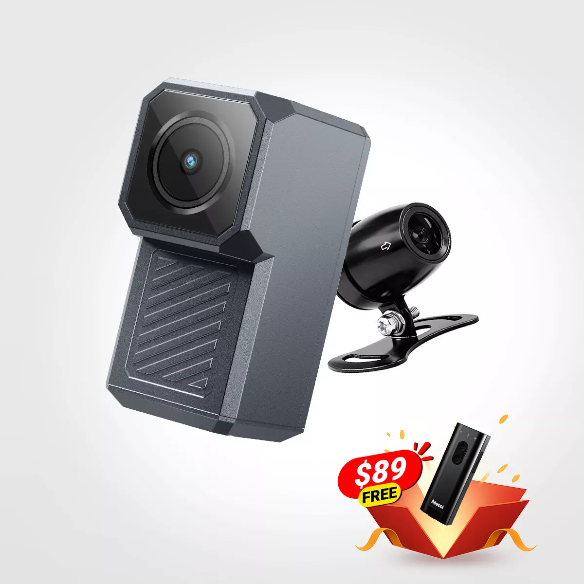 R1 Dashcam Moto 2K - Double Caméra GPS WiFi Antivol Aoocci
