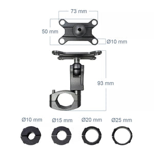 Support métallique Aoocci en alliage de zinc - Fixation robuste pour écran CarPlay moto-02