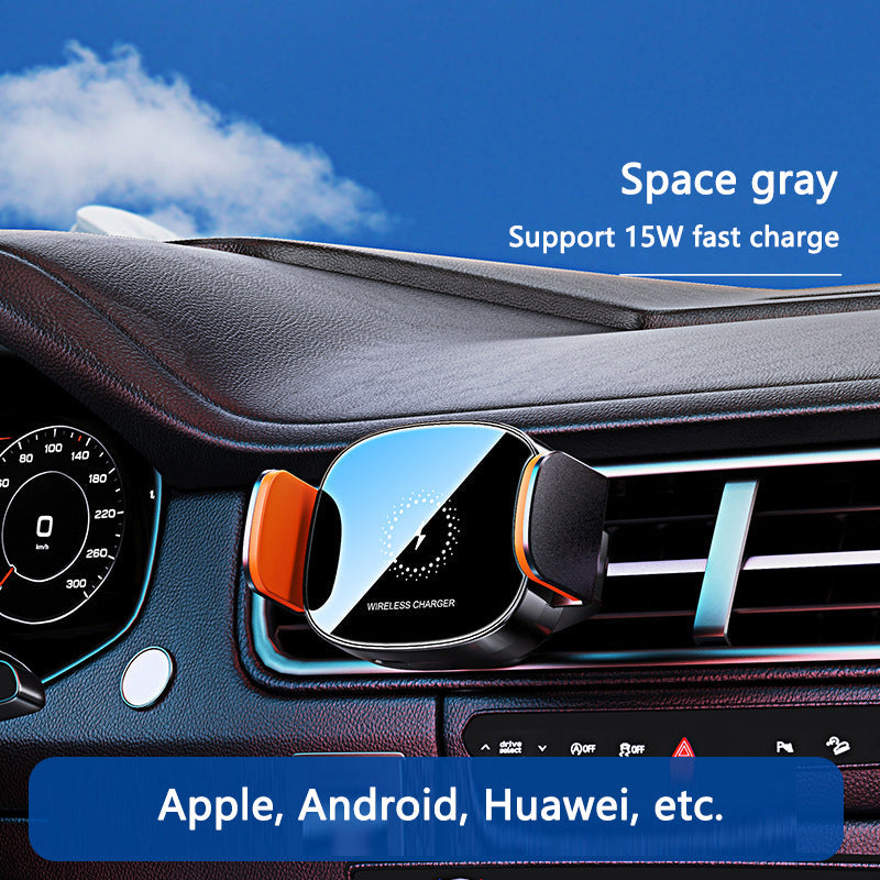 Air Vent Phone Holder With Wireless Charging - Gray - CarPlay Smart Box Store