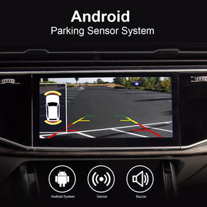 Système radar parking Android Aoocci - Capteurs détection avec lignes guidage et alarme sonore