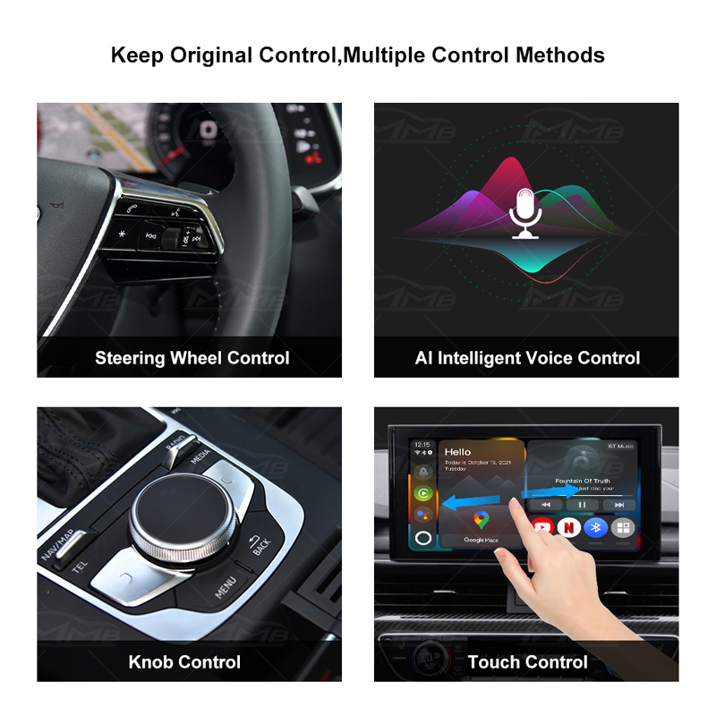 Wireless CarPlay＆Android Auto Adapter with Mirroring