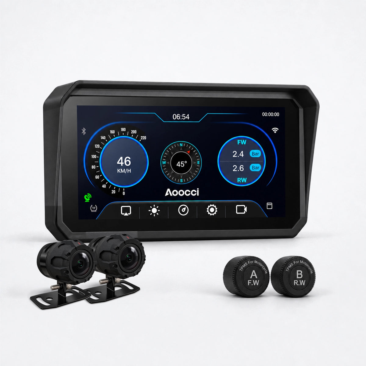Écran Moto BMW BM6/BM7 CarPlay Sans Fil Dashcam GPS Android Auto