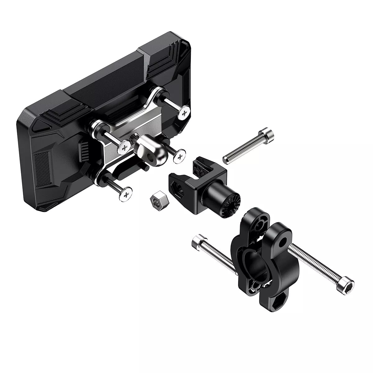 Support de montage métallique écran CarPlay moto C3 Plus avec fixation guidon