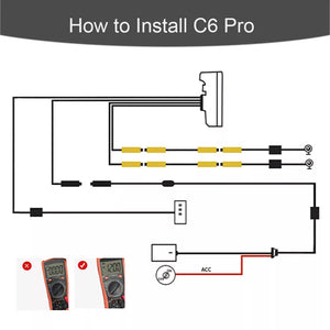 Guide installation caméra moto C6 Pro étapes montage guidon connexions