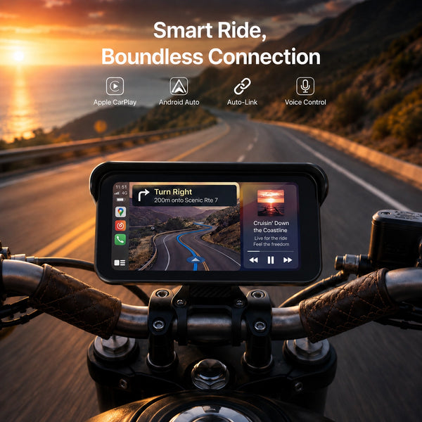 CarPlay Moto C6 Pro - Dashcam Moto 1080P GPS Anti-Vol TPMS