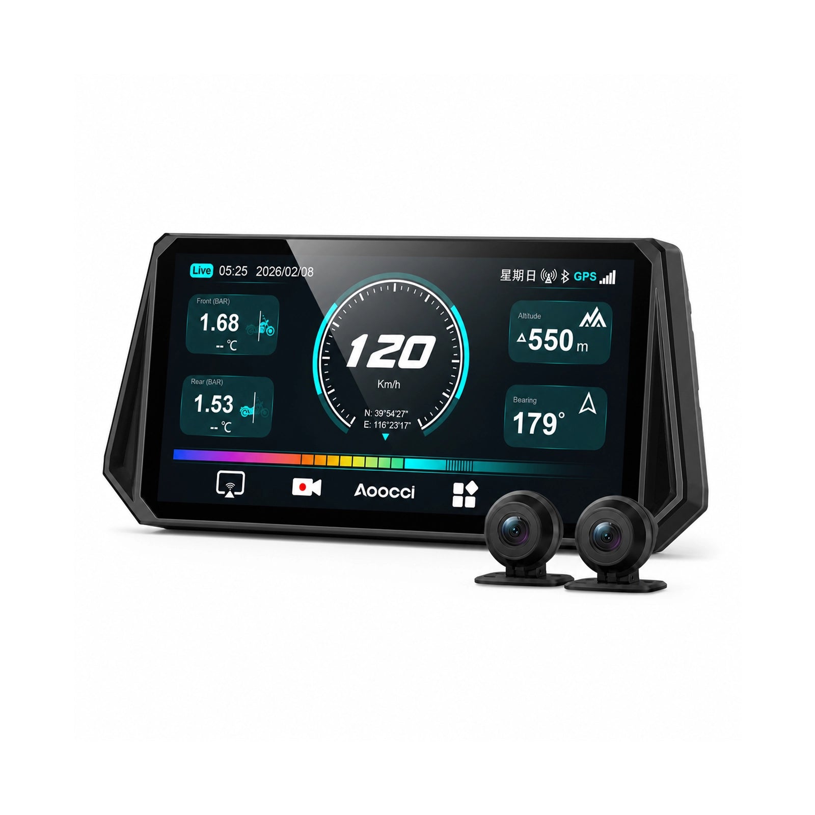 D6A Écran Intelligent Ultra-Large 6,1" avec Radar BSD 60GHz et TPMS | Caméra Dual Dash Cam 2K
