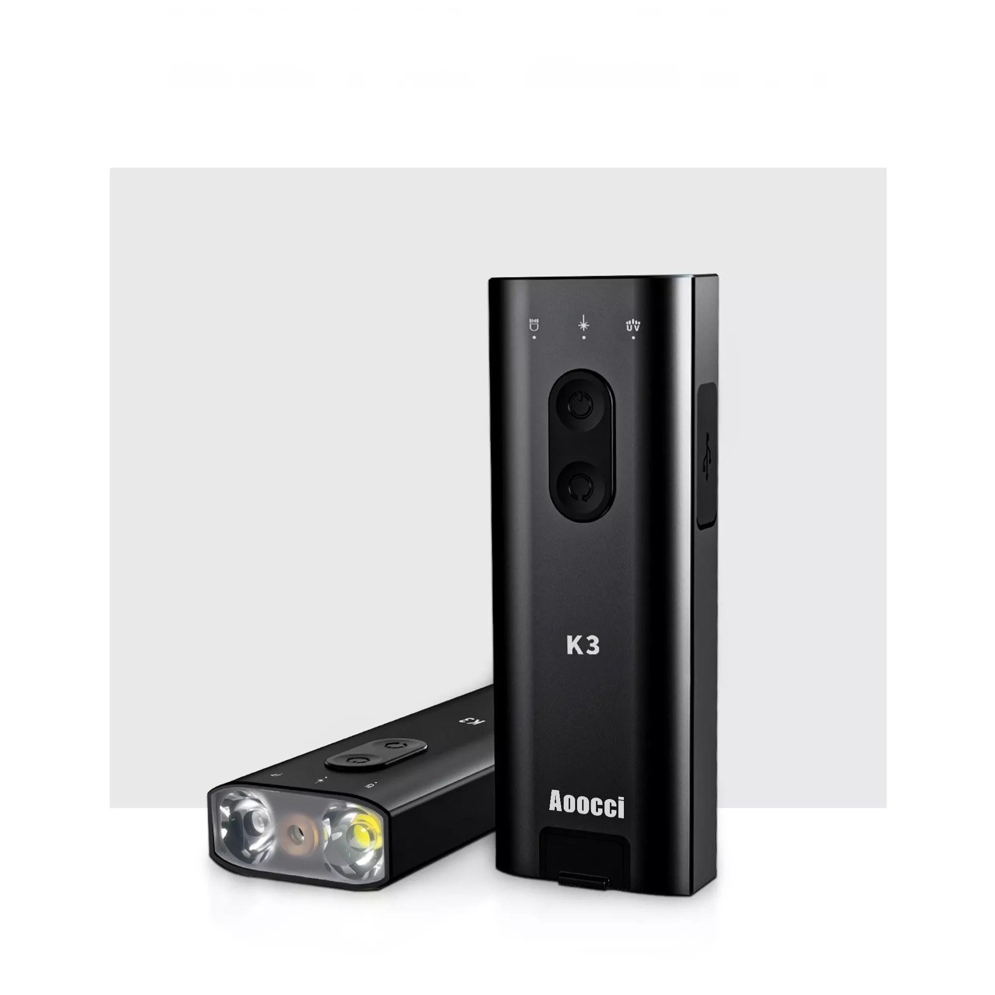 K3 Lampe Torche Tactique Magnétique 800LM - Rechargeable USB-C Multifonction