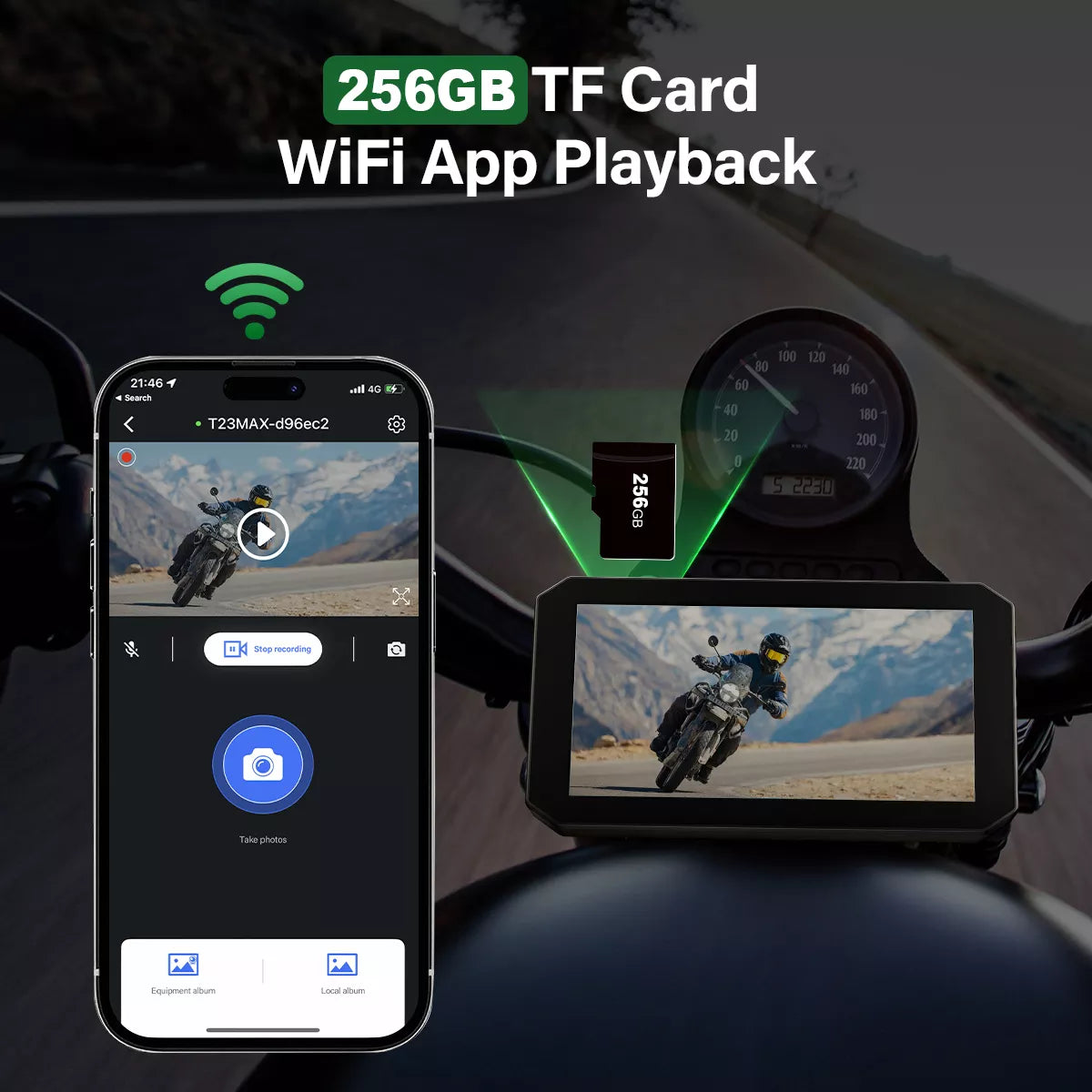 Écran BX Moto avec affichage en temps réel
