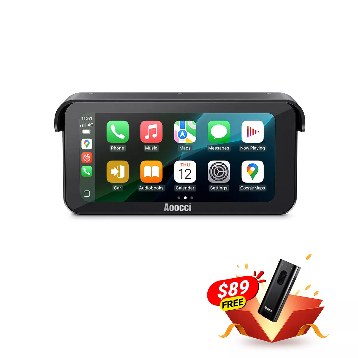 C6 Pro Motorcycle Dashcam 1080P - GPS Anti-Theft TPMS CarPlay 