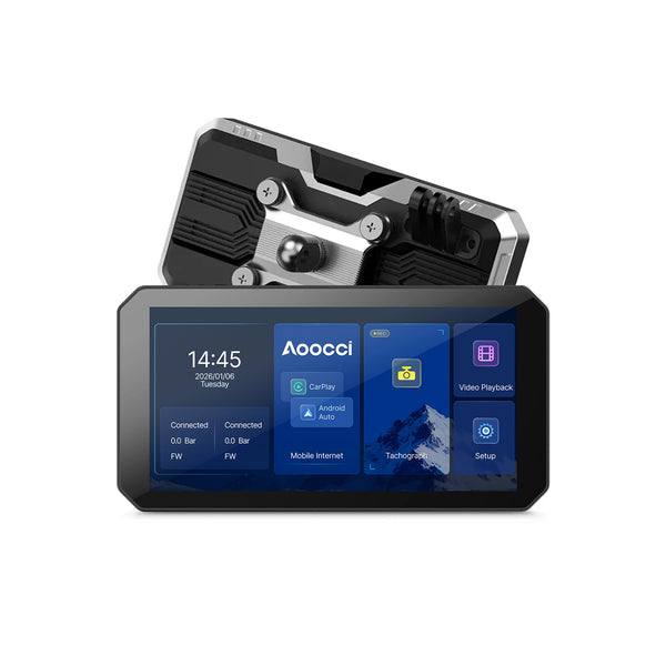 Dashcam Moto C9 Pro Max - CarPlay Sans Fil Avant Arrière 1080P GPS Étanche IP67